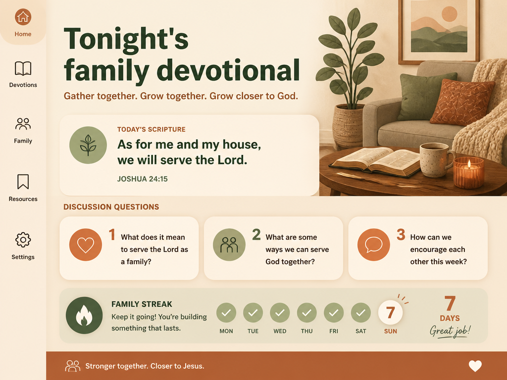 Family Devotional concept hero mockup