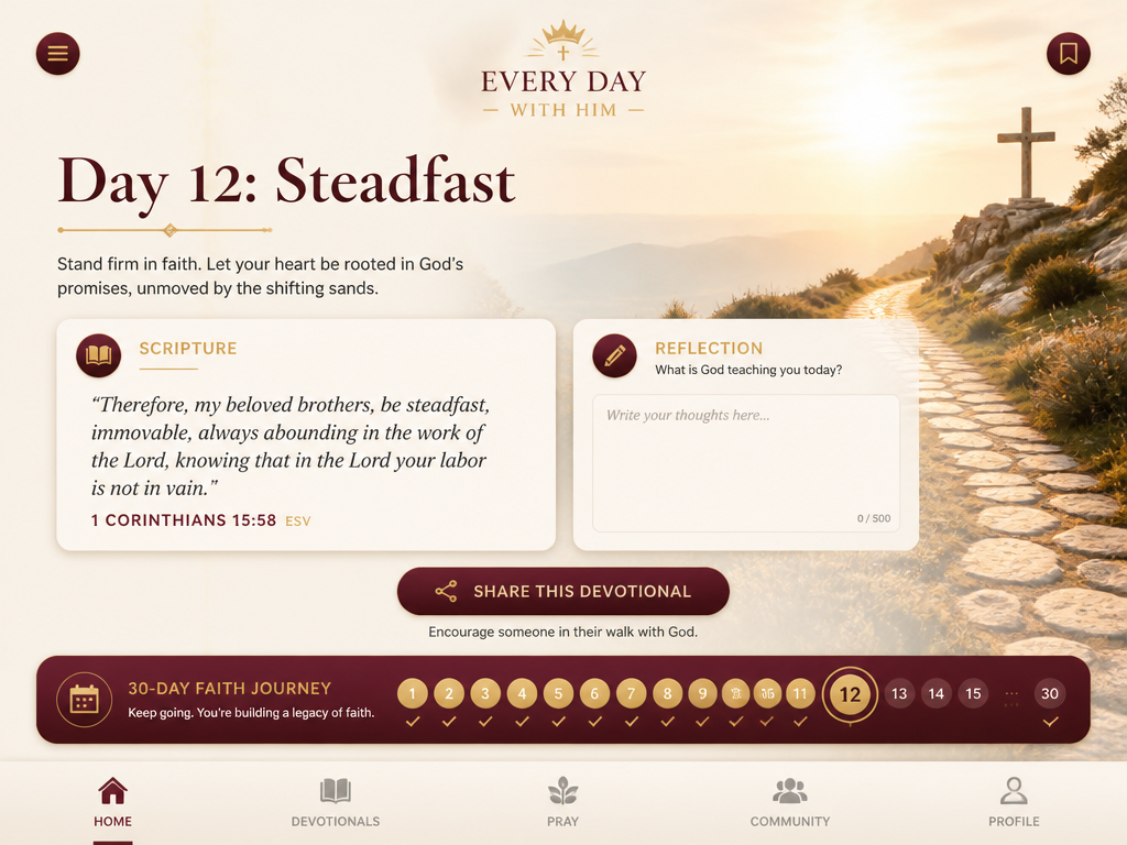 Devotional App concept hero mockup